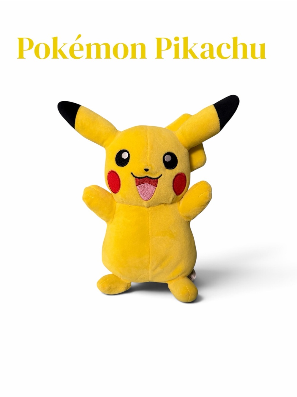 Pokemon Pikachu Plush - Yellow with Black & Red Accents